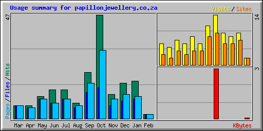 Usage summary for papillonjewellery.co.za