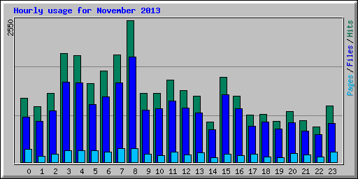 Hourly usage for November 2013